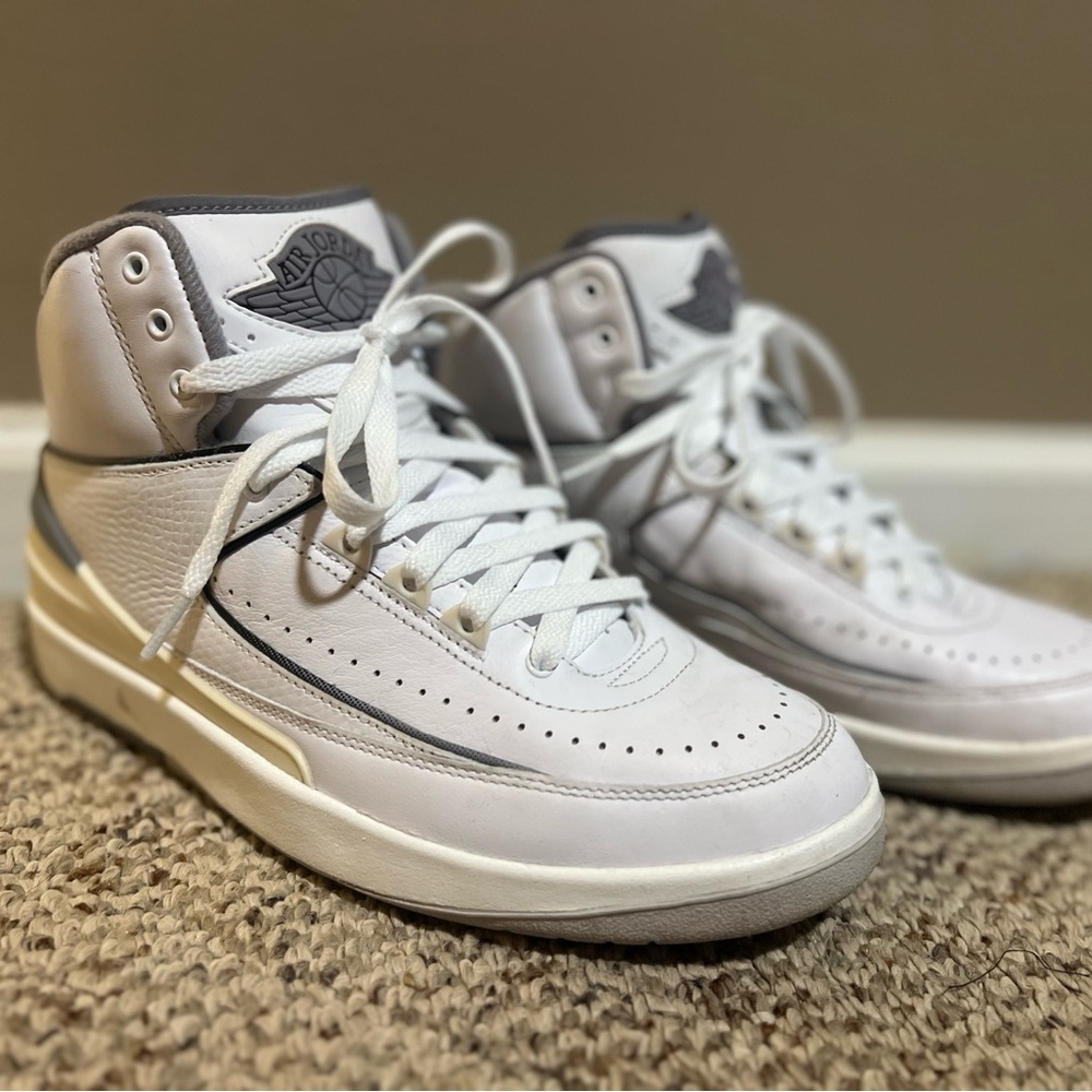 Jordan White and Gray Sneakers